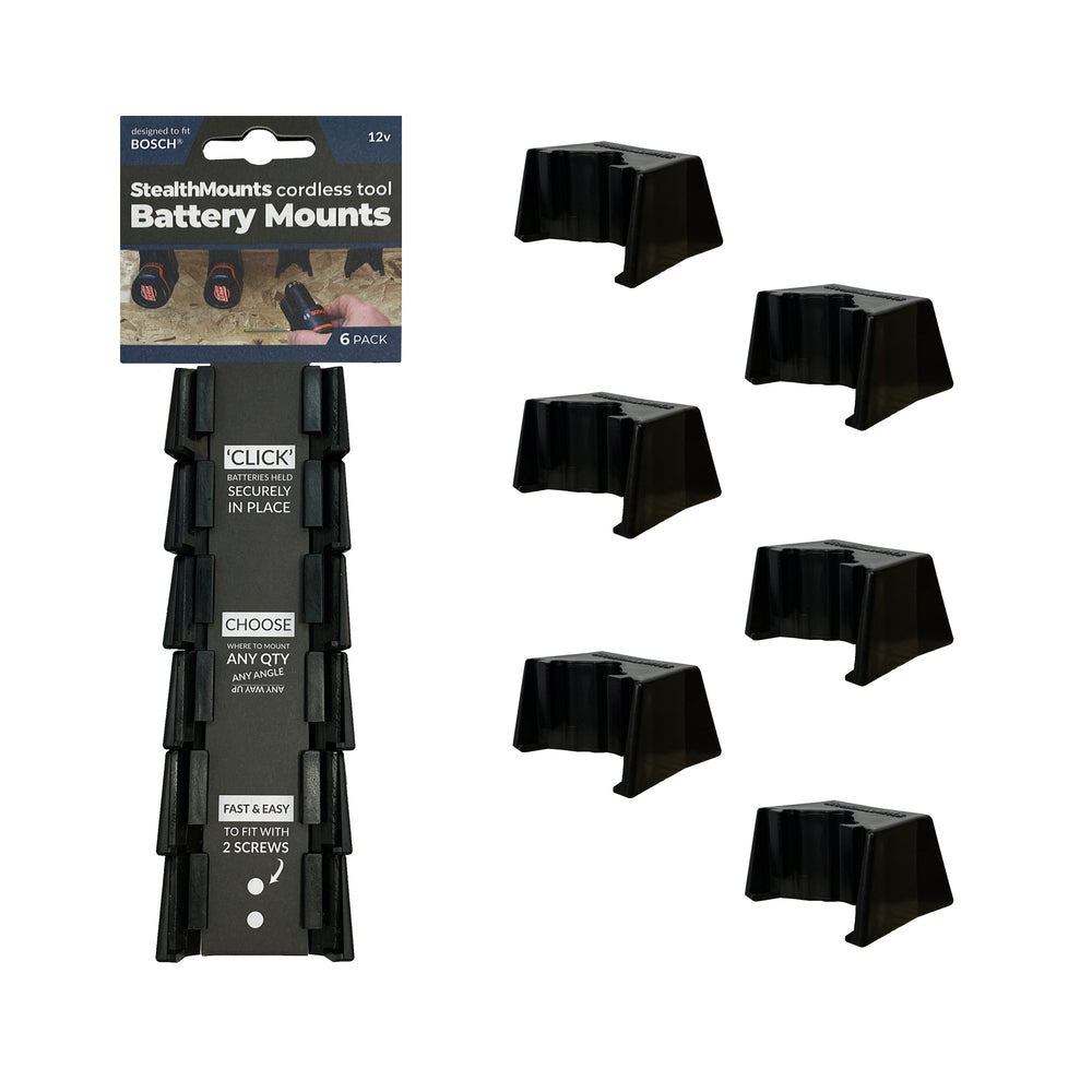 STEALTHMOUNTS_電池收納座-BOSCH博世10.8/12V用_黑色-6入(BM-BO108-BLK-6)