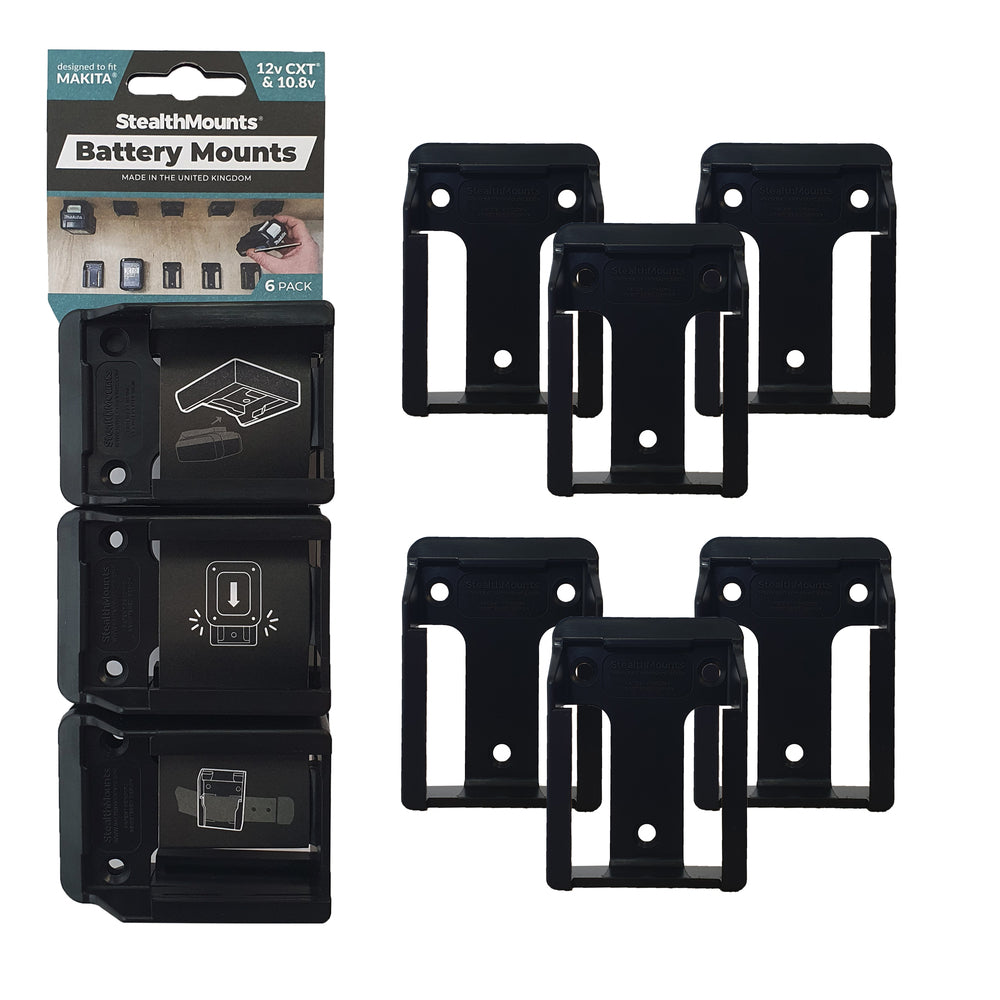 STEALTHMOUNTS_電池收納座-MAKITA牧田12V用_黑色-6入(BM-MK12-BLK-6)