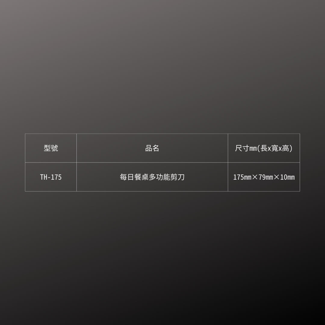 CANARY_每日餐桌多功能剪刀(TH-175)_規格