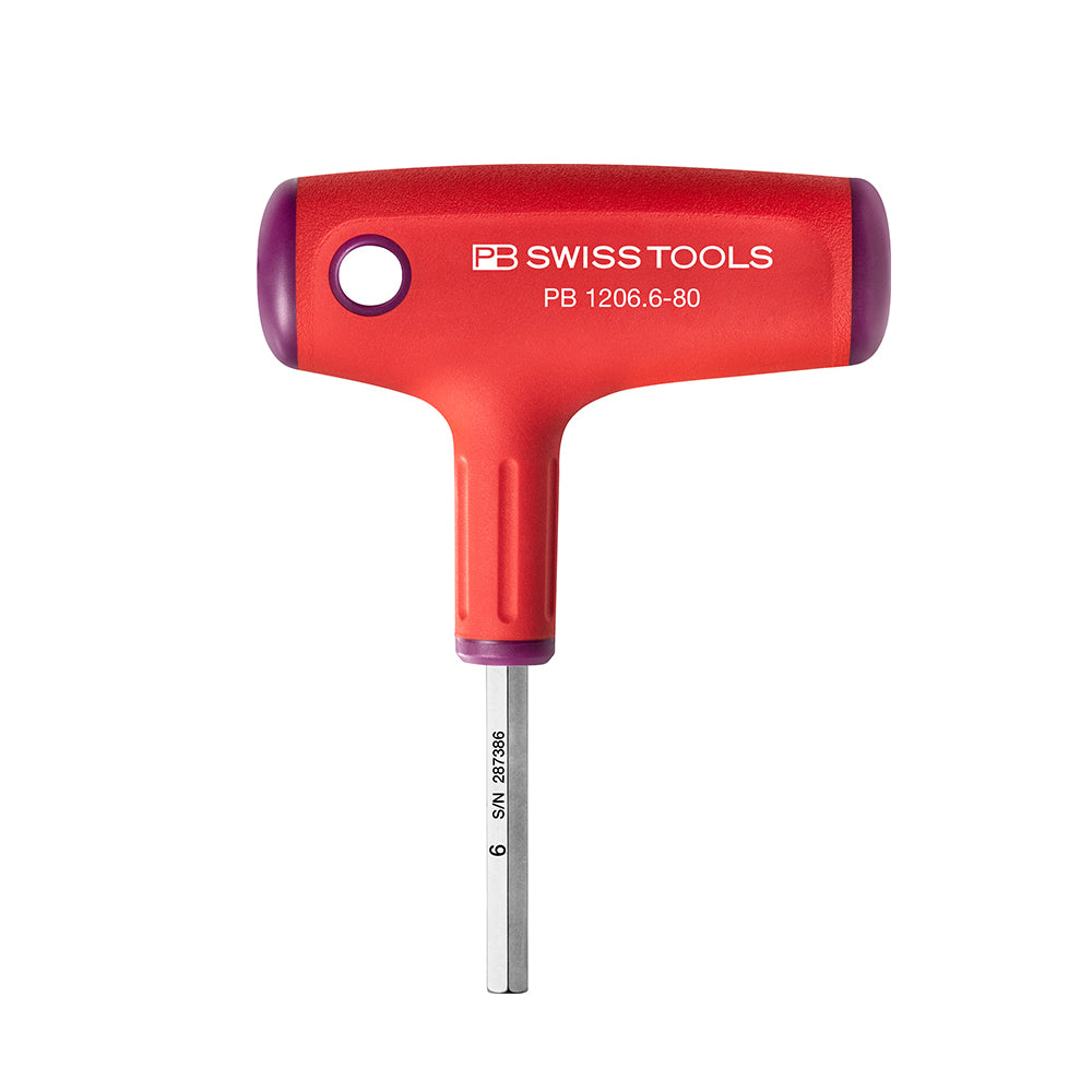 PB SWISS TOOLS_T型膠柄六角板手 _6x80mm(PB_1206.6.0-080)