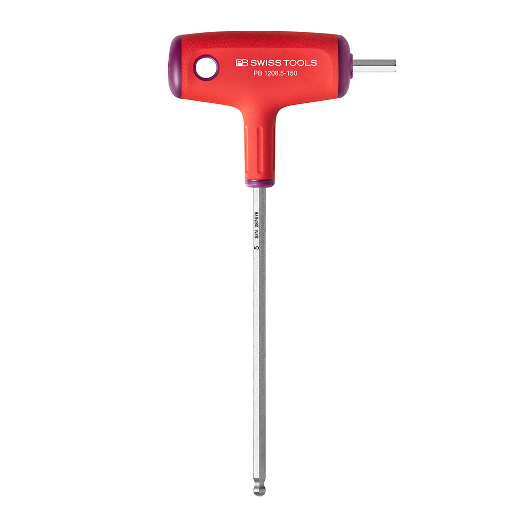 PB SWISS TOOLS_T型膠柄球型六角板手-兩用型 _5x150mm(PB_1208.05-150)