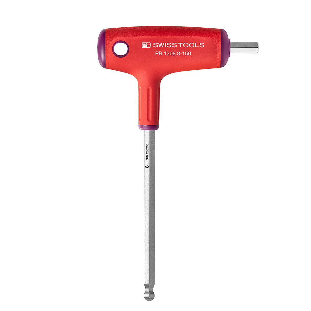 PB SWISS TOOLS_T型膠柄球型六角板手-兩用型 _8x150mm(PB_1208.08-150)