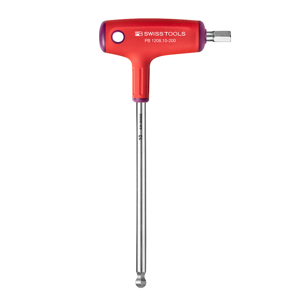 PB SWISS TOOLS_T型膠柄球型六角板手-兩用型 _10x200mm(PB_1208.10-200)