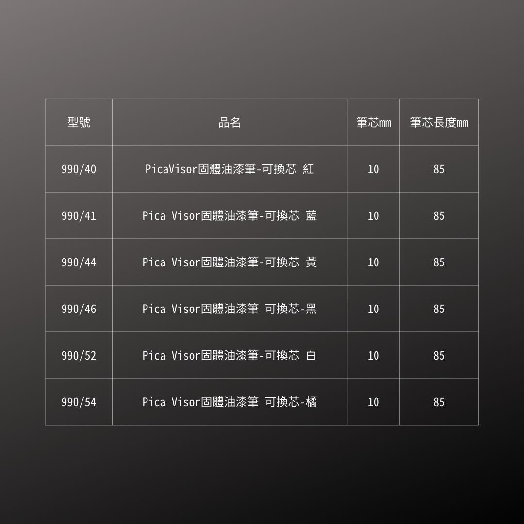 PICA_Visor固體油漆筆-可換芯(990/40)_規格