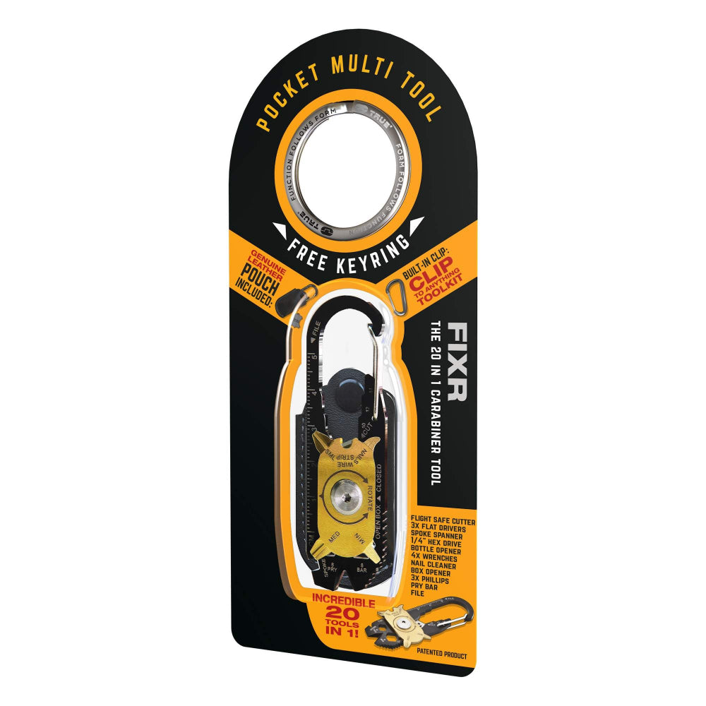 TRUE UTILITY_英國多功能20合1鑰匙圈工具組FIXR-吊卡包裝(TU200K)