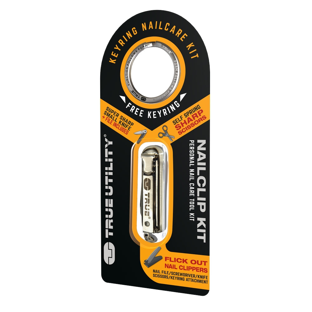 TRUE UTILITY_英國多功能多功能指甲刀工具組NailClip Kit-吊卡包裝(TU215K)