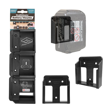 STEALTHMOUNTS_電池收納座-MAKITA牧田18V用_黑色-6入(BM-MK18-6)