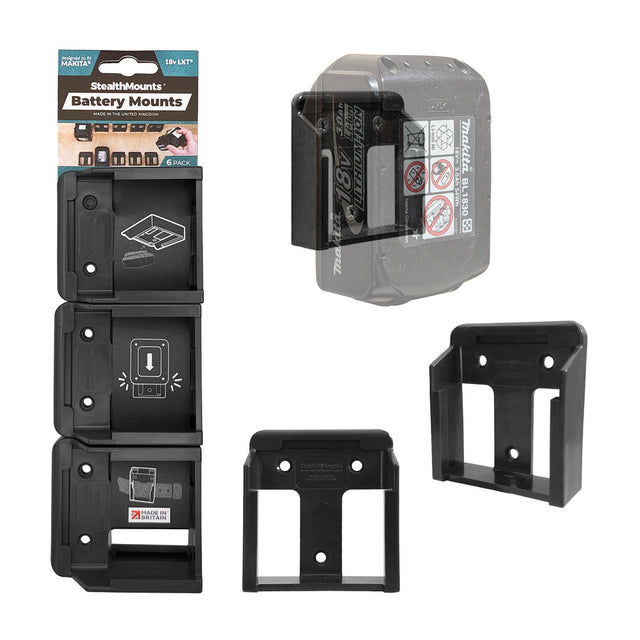 STEALTHMOUNTS_電池收納座-MAKITA牧田18V用_黑色-6入(BM-MK18-6)