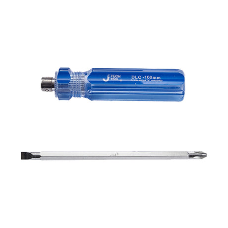 JETECH_彩條十字/一字雙頭兩用起子_6x100mm(DLC6-100)