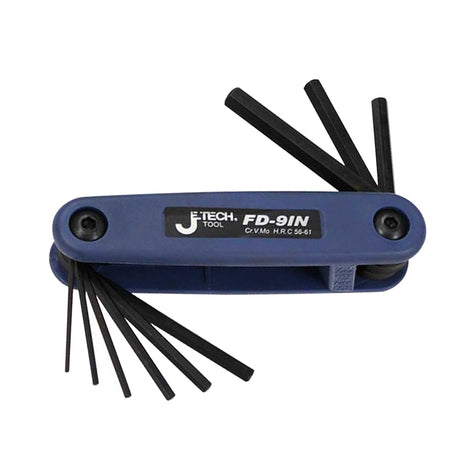 JETECH_折疊式 六角板手_9支組-英制(FD-09IN)
