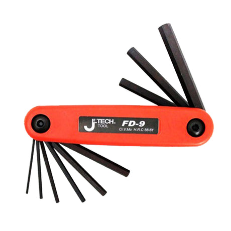 JETECH_折疊式 六角板手_9支組-公制(FD-09MM)
