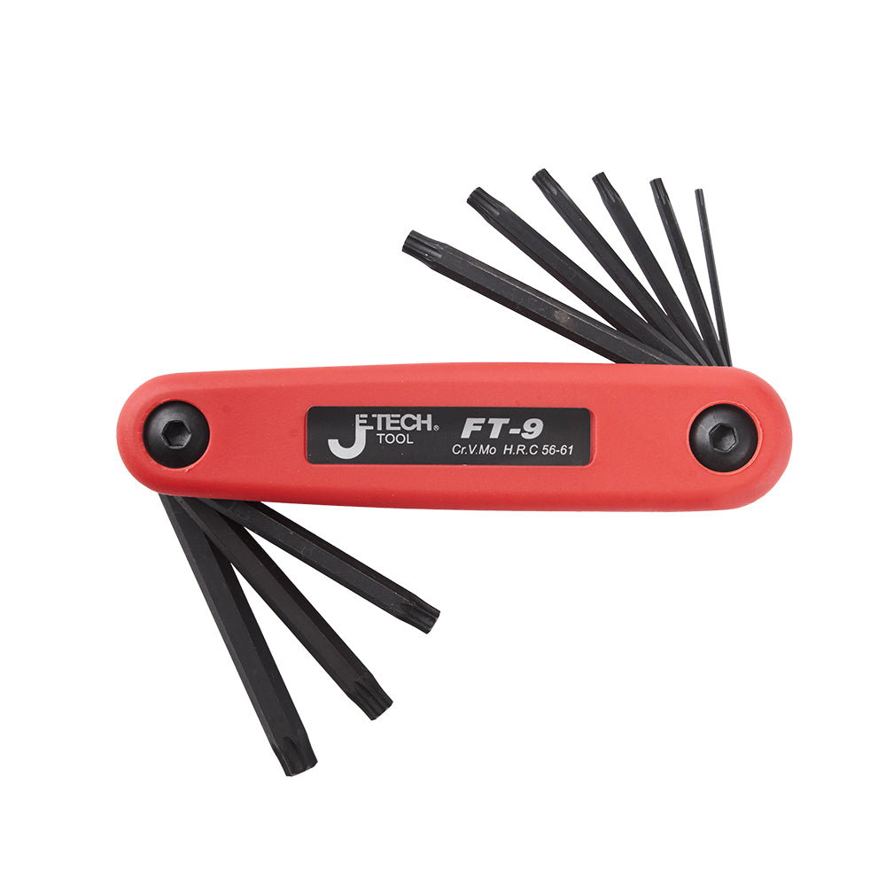 JETECH_折疊式 星型板手_9支組-公制(FT-09MM)