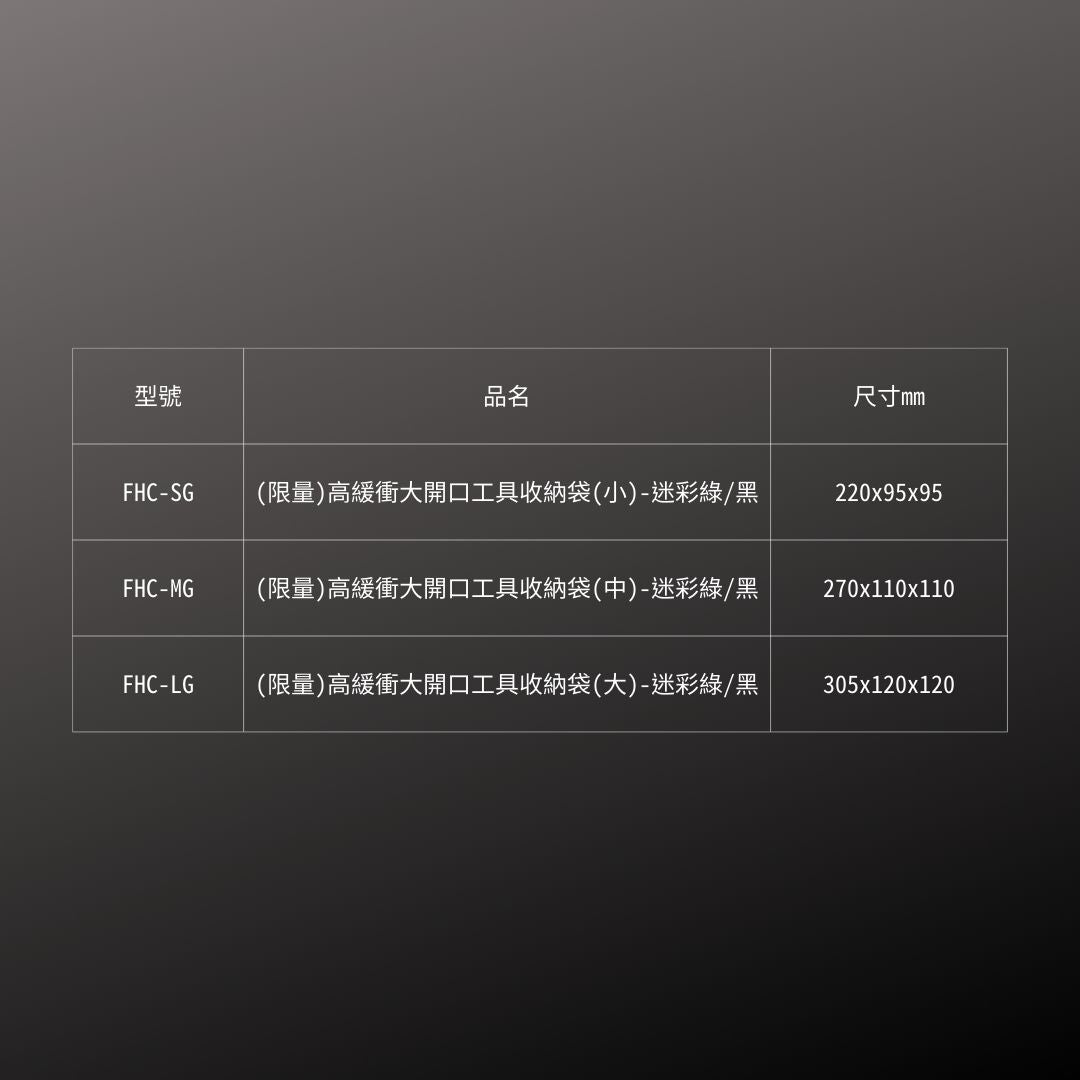 FUJIYA_大開口工具收納袋-迷彩綠_尺寸S(FHC-SG)_規格