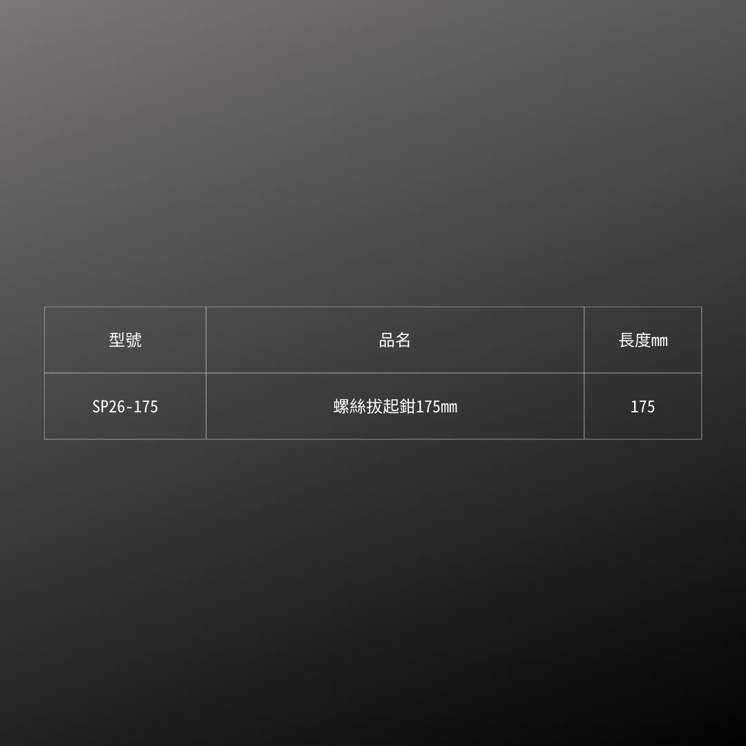FUJIYA_螺絲拔起鉗_175mm(SP26-175)_規格