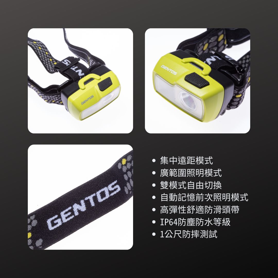 GENTOS_遠距+廣域頭燈 420流明 IP64(CB-532D)_特色
