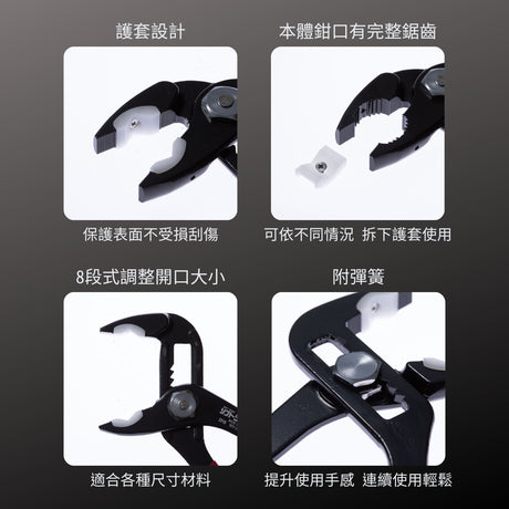 IPS_護套水道鉗_250mm(WH-250S)_特色
