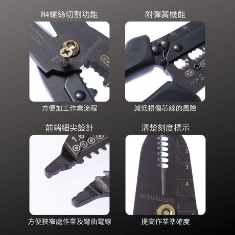 KUROKIN_多用途剝線鉗 黑金系列(FVA-1630-BG)_特色