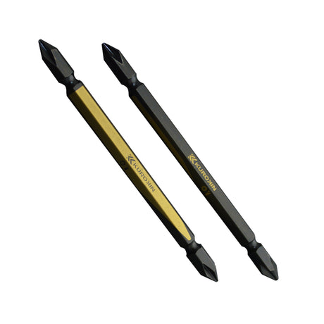 KUROKIN_高強度雙頭起子頭-十字PH1x110mm_2入 黑金系列(5102-110-BG)