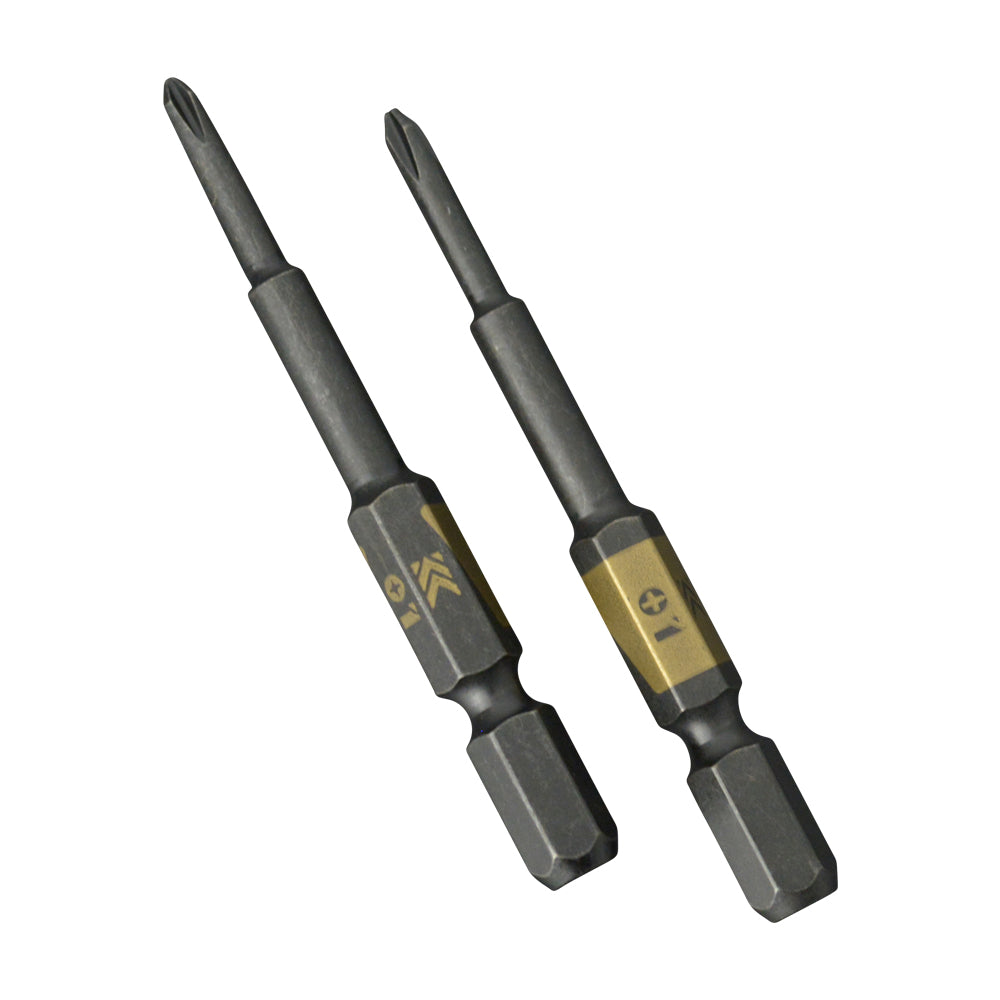 KUROKIN_單頭起子頭-十字PH1x65mm_2入 黑金系列(5102D-65-BG)