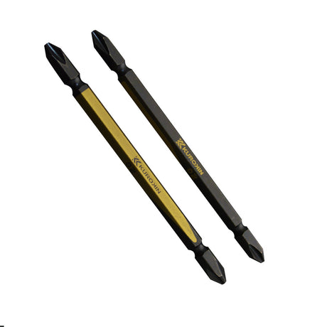 KUROKIN_高強度雙頭起子頭-十字PH2x110mm _2入 黑金系列(5202-110-BG)