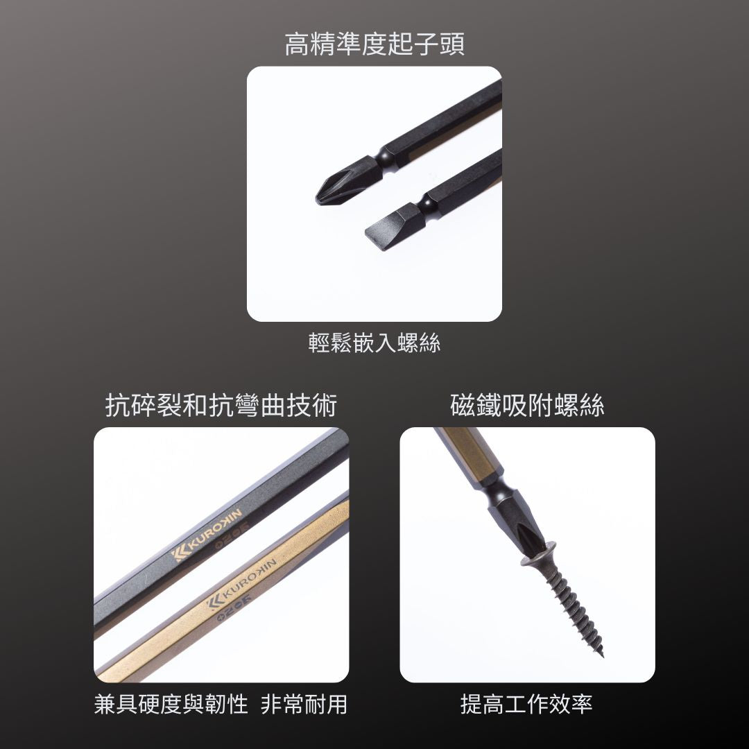 KUROKIN_雙頭起子頭 2入 黑金系列(52602-65-BG)_特色