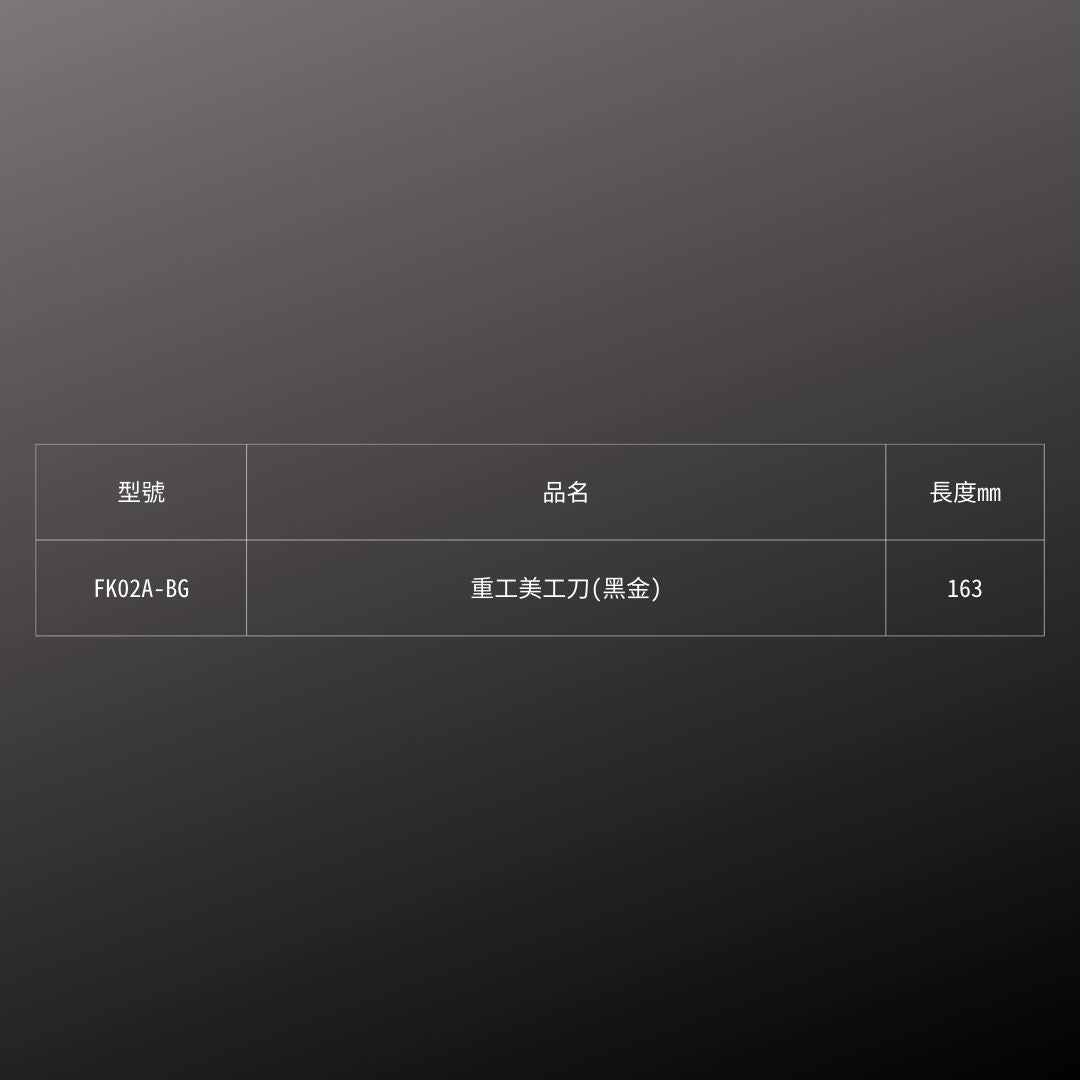 KUROKIN_重工美工刀 黑金系列(FK02A-BG)_規格