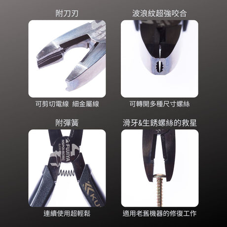 KUROKIN_螺絲鉗(暴龍鉗)_150mm 黑金系列(NSP01-150BG)_特色