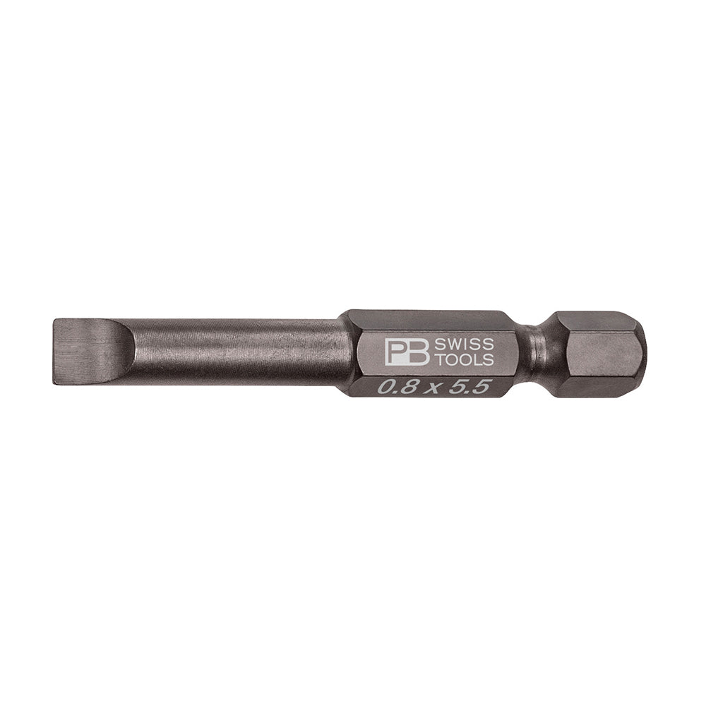 PB SWISS TOOLS_E6.3單頭起子頭-一字 0.8x5.5 (PB_E6.100/3)