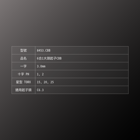 PB SWISS TOOLS_6合1大頭起子CBB(PB_8453.CBB)_規格