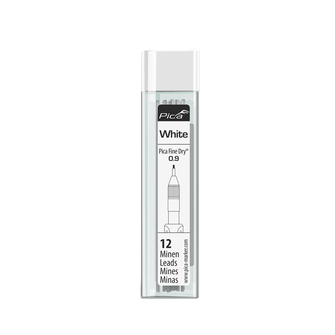 PICA_7070細長工程筆0.9筆芯_白色-吊卡包裝(7032/SB)