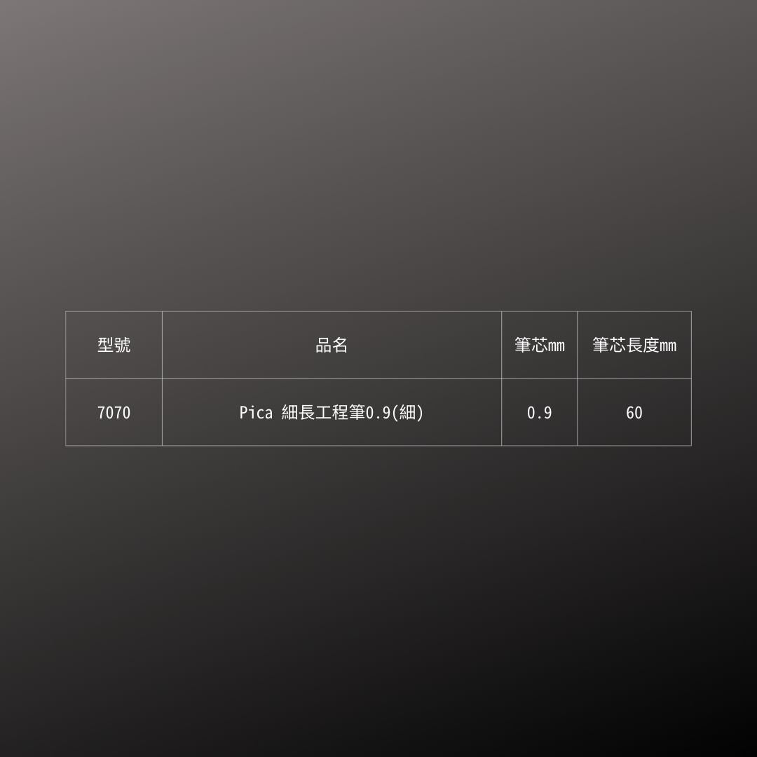 PICA_細長工程筆0.9 細_吊卡包裝(7070/SB)_規格