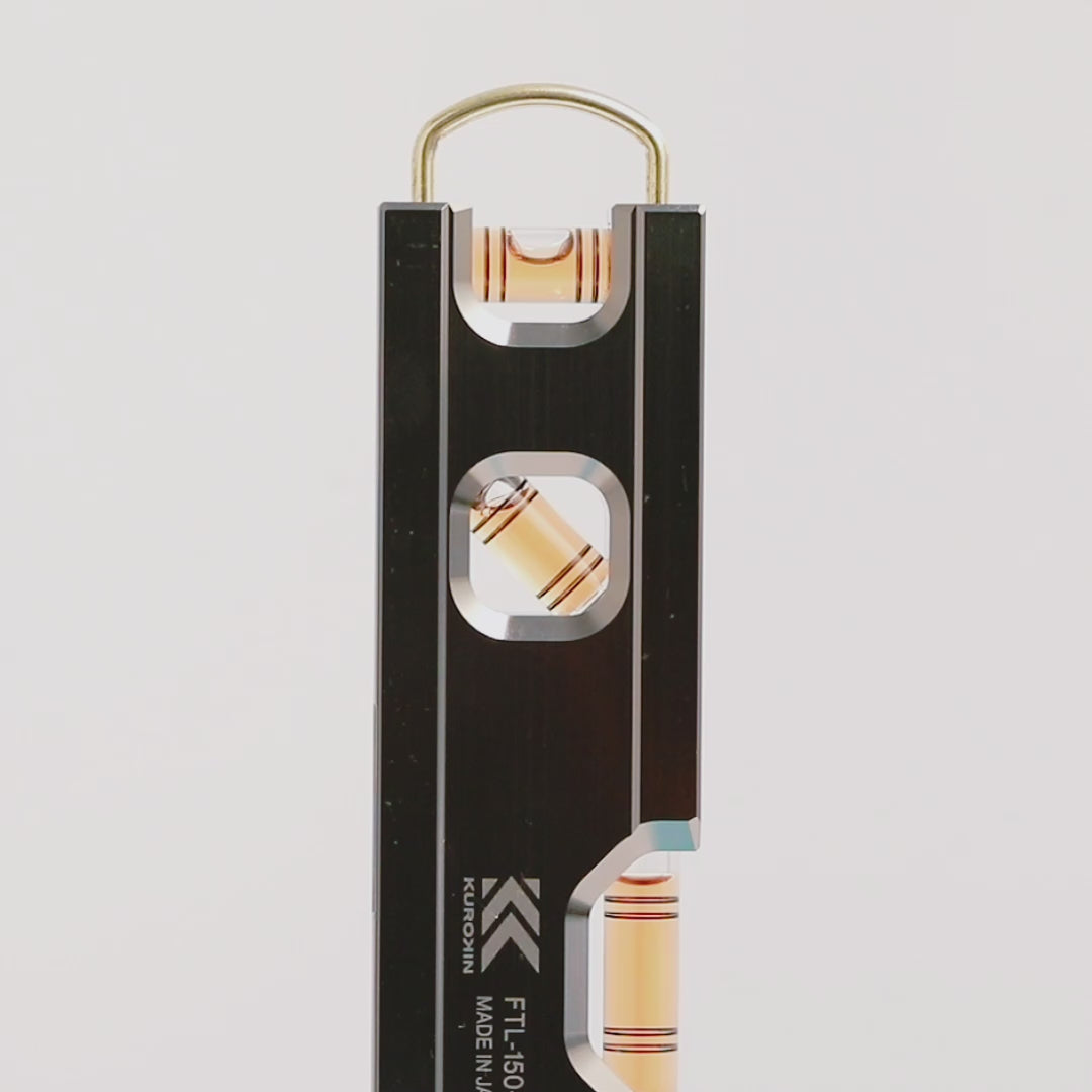 KUROKIN_鋁合金水平尺 150mm 黑金系列(FTL-150-BG)_影片