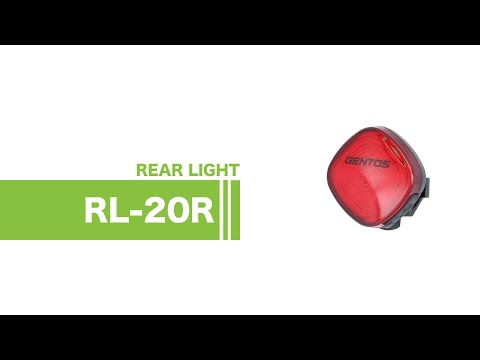 GENTOS_自行車後方警示燈 IPX4_USB-C充電(RL-20R)_影片